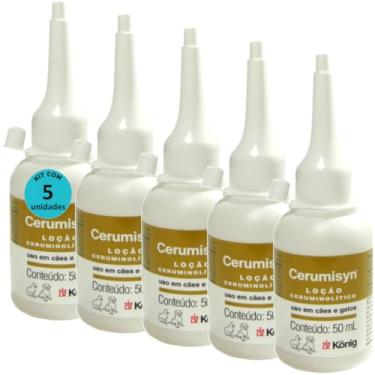 Imagem de Cerumisyn 50ml Loção Ceruminolítico König Kit Com 5 unid