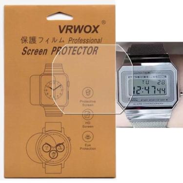Imagem de VRWOX [3 peças] Protetor de tela TPU para relógio A700W-1ACF, cobertura total HD TPU transparente, antibolhas e anti-arranhões para 【A700】