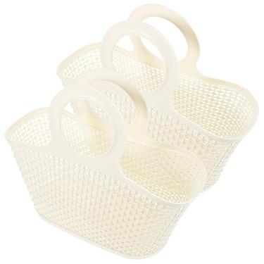 Imagem de IMIKEYA 2 peças cesta de lavagem à mão cesta de banheiro cesta de banho exclusiva alça de chuveiro recipiente de maquiagem cesta de armazenamento para banheiro acessórios de chuveiro ornamento cesta