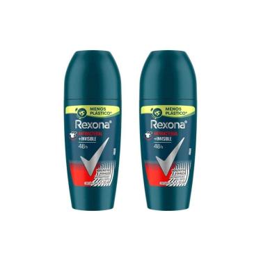 Imagem de Desodorante Roll-On Rexona 50Ml Masc Antibact Invisible-2Un
