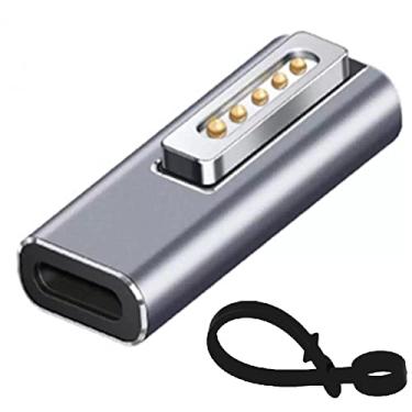 Imagem de korllo Adaptador USB tipo C para Mag-Safe 2 macho para fêmea, compatível com MacBook Air e Pro, suporta carregamento rápido de 85W/60W/45W