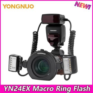 Imagem de Yongnuo-YN24EX Anel Flash Macro Lite Twin  Canon  Câmera Sony  Anéis Adaptador de Cabeça Dupla