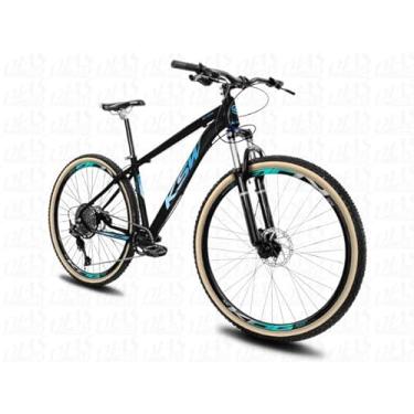 Imagem de Bicicleta Aro 29 KSW XLT100 Com 12 Toda Relação 1x12 Completa Absolute Catraca 11/52 dentes Freio Hidraulico Suspensão com trava,15,Preto Azul