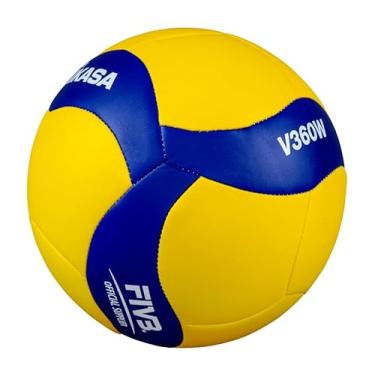 Imagem de MIKASA V360W - Bola de Jogo de Vôlei Interno, Tamanho Oficial 8 Polegadas, Amarela