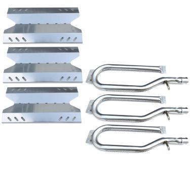 Imagem de Direct Store Kit de substituição DG187 para membros Mark BQ05046-6, BBQ Pro BQ05041-28, BQ51009, Sam's Club, Outdoor Gourmet BQ05037-2, BQ05046-6A, tubo de queimador, placa de calor de aço inoxidável,