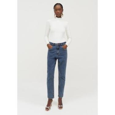Imagem de Calça Jeans Mom Comfort Super Alta Cropped-Feminino