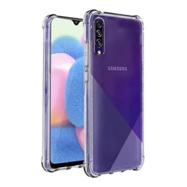 Imagem de Capa Capinha Com Bordas Anti Impacto Para Galaxy A30s Tela de 6,4 Polegadas (Bluepink)