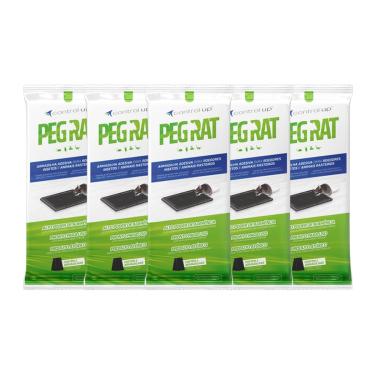 Imagem de Kit 100 Ratoeiras Adesiva Placa Cola Pega Ratos Ratazanas Control Up 11 x 24 x 2cm Escorpião Animais Rasteiros