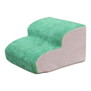 Imagem de Generic 2 degraus escadas para cachorro rampa capa lavável escadas para cachorro escada para animais de estimação para casa sofá cama de carro, Verde