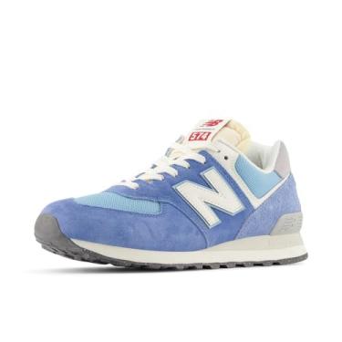 Imagem de New Balance Tênis de corrida unissex adulto 574 V2 70s, Laguna azul/sal marinho, 12.5 Wide Women/11 Men