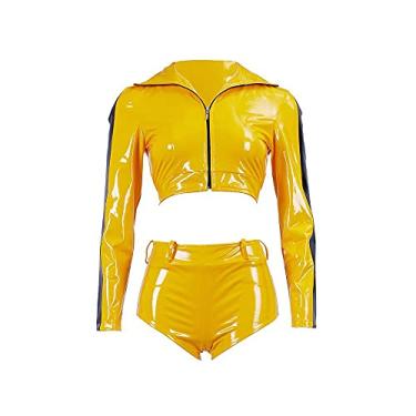 Imagem de BYHai Kill Bill Costume Beatrix Kiddo The Bride Costume Cosplay Suit Sexy Kung Fu Outfit with Jacket Pants for Women XXL