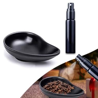 Imagem de YAFIYGI Kit de copo dosador de grãos de café e frasco de spray para tigela de medição de café expresso e bandeja coqueteleira acessórios para reduzir o recipiente estático para fazer café ou chá preto