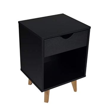 Imagem de MESA DE CABECEIRA FALKK BILBO 1GAV C/NICHO PRETA
