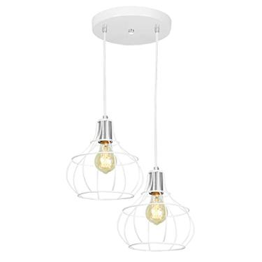 Imagem de Lustre Pendente Duplo Aladim Aramado Branco