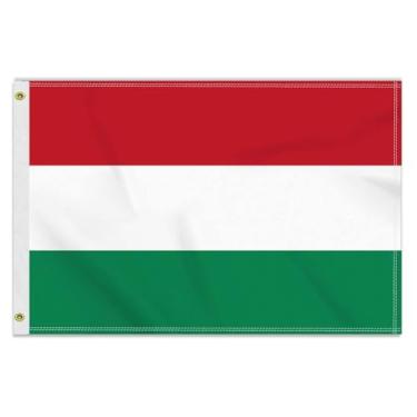 Imagem de Bandeira da Hungria de 6 × 90 cm, faixa externa húngara média 60 × 90D, impressão dupla face, decoração americana para pátio e jardim com ilhós de latão