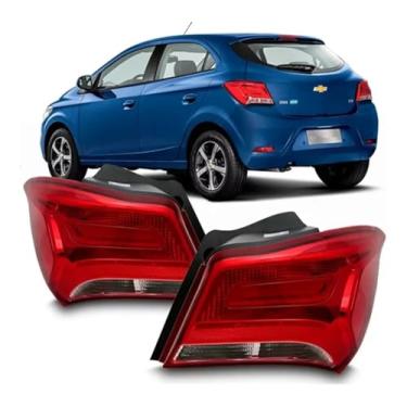 Imagem de Par Lanterna Traseira Onix 2017 2018 2019 2020 2021 2022 Fumê Cor:Fumê