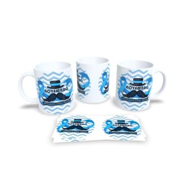 Imagem de Canecas Branca de Porcelana Personalizadas Novembro Azul (Mod.11)