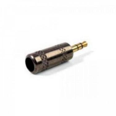 Imagem de Plug P2 Stereo Metal Preto com Ponta Gold PGPD0006 Storm - PCT / 10