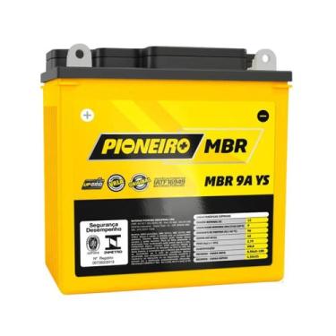 Imagem de Bateria Moto 9Ah MBR 9A YS PIONEIRO INTRUDER 125 2000-2016, MBR 9A YS