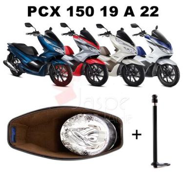 Imagem de Forração Honda Pcx 150 Baú 19 20 Forro Marrom + 1 Antena - Jaspe Ateli