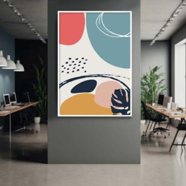 Imagem de Quadro com Moldura 40x60 Abstrato Vertical Decorativo Grande Sala Quar