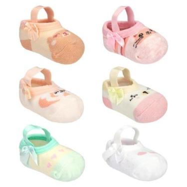 Imagem de Kit 3 Pares Meia Sapatilha para bebê Pimpolho 00-25, 21-25, Menina