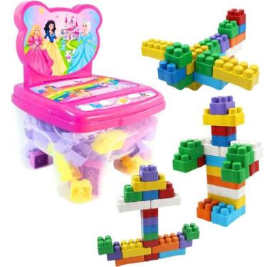 Imagem de Cadeirinha Infantil Educativa Com Blocos 24 Peças De Montar Personagen