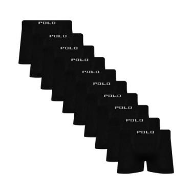 Imagem de Kit C/10 Cuecas Polo Boxer Microfibra Sortido - POLO STAR, Preto, P