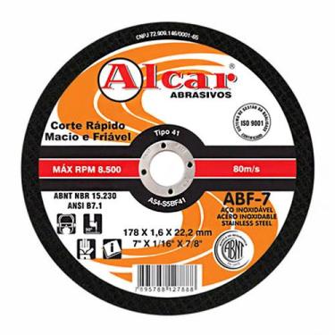 Imagem de Disco de Corte Fino Deep Cut 178,0 x 1,6 x 22,2mm - Alcar ABF-7