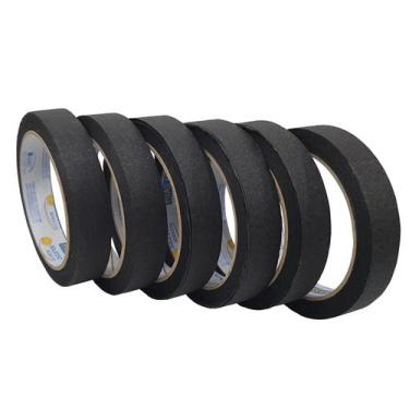 Imagem de Kit Com 6 Fita Crepe Colorida 18mm X 30m Fitas Adesivas - Nastro, Pret