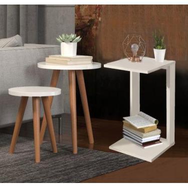 Imagem de Jogo De 3 Mesas De Centro Tabriz Pé Palito e Namur Off White - Colomi