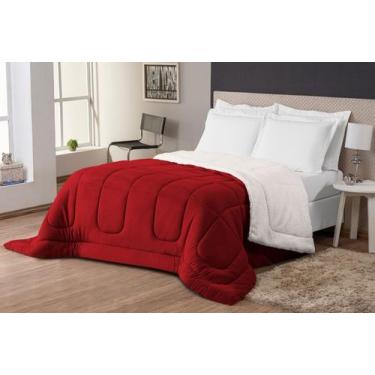 Imagem de Coberdrom Edredom Cobertor Sherpa Pele de Carneiro Casal Queen Toque A