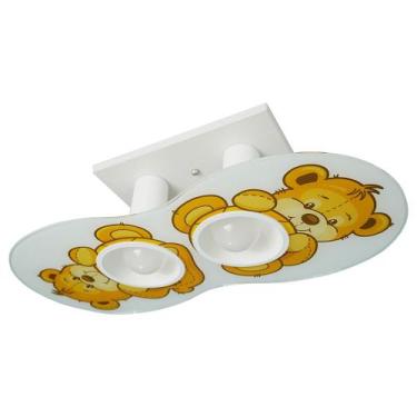 Imagem de Luminária Plafon Infantil Urso Luminária Quarto de bebê Criança 2 lâmp