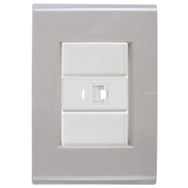 Imagem de Cj Tomada RJ45 RJ 45 Ethernet Liz Fendi Tramontina completo pronto - K