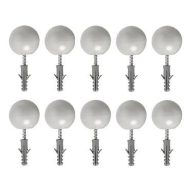 Imagem de Batedor bola de borracha para porta batente amortecedor 10un - Sfor,  