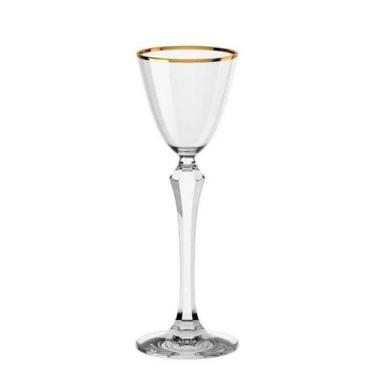 Imagem de Taça para Licor Cristal Fio Dourado Haus Elegance 70ml - Haus Concept