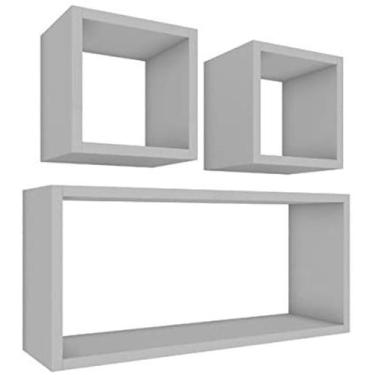 Imagem de Nicho de MDF Branco 3 Peças - STEFHANNY MODAS