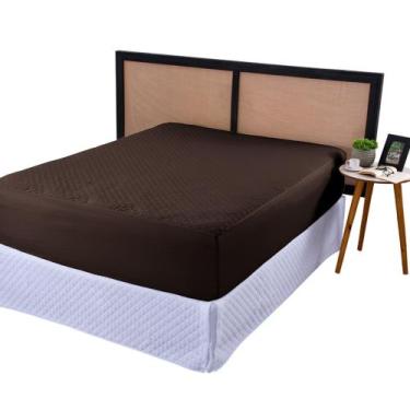 Imagem de Protetor impermeável Casal Padrão Dimensões: 1,88m x 1,38m x 0,40cm - 