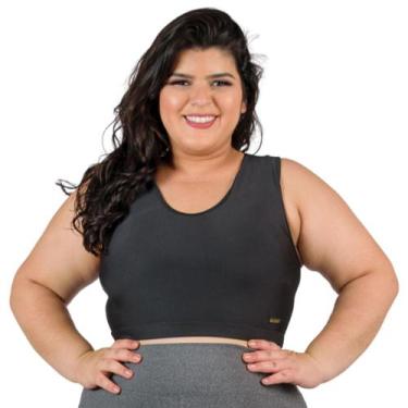 Imagem de Top Fitness Nadador Sustentação Feminino Plus Size Academia Treino Fit