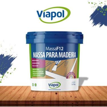 Imagem de Massa f12 Para Correção Em Madeira 1,65kg Viapol, No de pinus