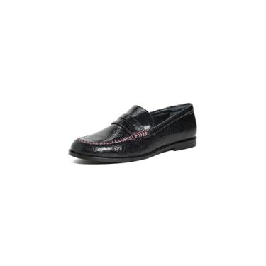 Imagem de Free People Mocassins femininos contemporâneos com costura, Preto, 39