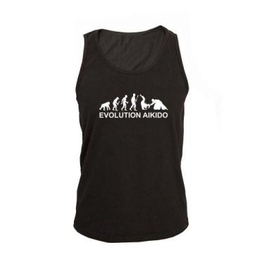 Imagem de Regata Masculina Algodão Evolution Aikido Básica - Ragor, G, Preto