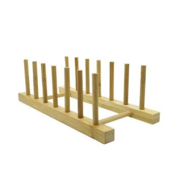 Imagem de Escorredor De Pratos 28x12cm Em Bambu - Braswu