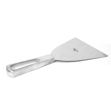 Imagem de Espátula Profissional Inox Reta Chapa Lanche Pizza Cozinha Chapeiro Ca