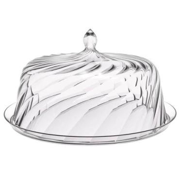 Imagem de Boleira Porta Bolo com Cúpula 30cm Transparente Glassy Crippa Doces Pe