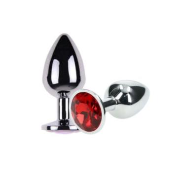 Imagem de Plug anal de metal com pedra - p/m/g - SEXY IMPORT, P