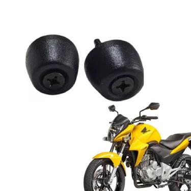 Imagem de Par De Pesos Para Guidão de Moto Modelo Cb300 Twister Reforçado Preto 