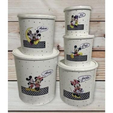 Imagem de Jogo mantimentos/vasilhas 5 pçs plástico linha OFF - Rdr, Off casal lu