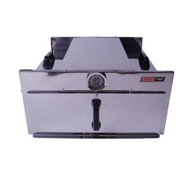 Imagem de Forno De Pizza Para Churrasqueira Quadrado Inox Issi Grill