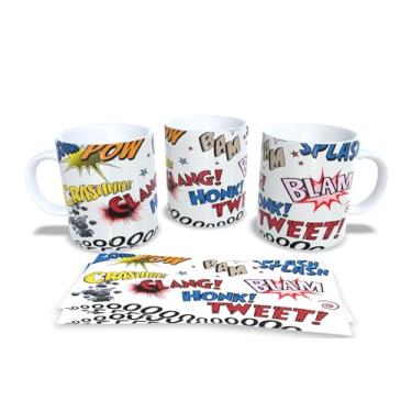 Imagem de Caneca de Porcelana Branca Personalizada Coleção Luta de Quadrinhos (Mod.3)